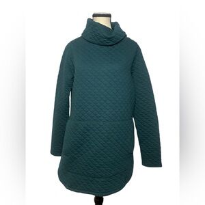 Duluth Trading Company Quilted Cowl Neck Tunic Sweatshirt Green Women’s small
